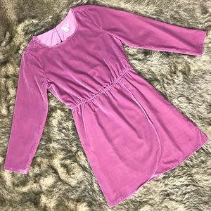 J. Crew long-sleeve velvet dress with tulip hem
